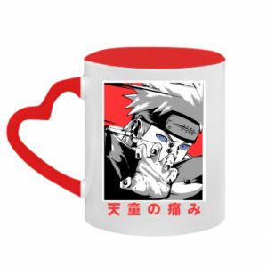 Kubki z uchwytem w kształcie serca dwukolorowe