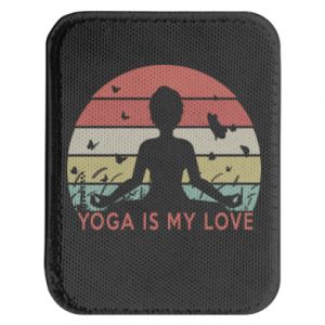 Naszywka prostokątna zaokrąglona Yoga is love