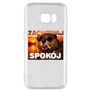 Etui na Samsung S7 Zachowaj spokój bóbr