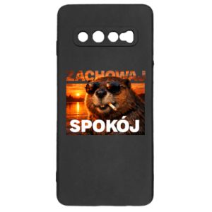 Etui na Samsung S10 Zachowaj spokój bóbr