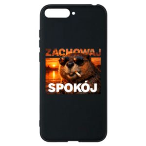 Etui na Huawei Y6 2018 Zachowaj spokój bóbr