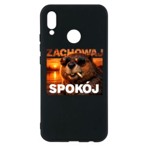 Etui na Huawei P20 Lite Zachowaj spokój bóbr