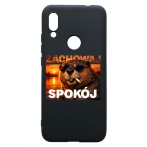 Etui na Xiaomi Redmi 7 Zachowaj spokój bóbr