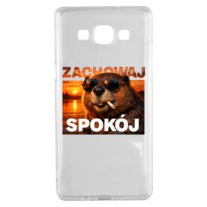 Etui na Samsung A5 2015 Zachowaj spokój bóbr - PrintSalon Etui na Samsung A5 2015 Zachowaj spokój bóbr