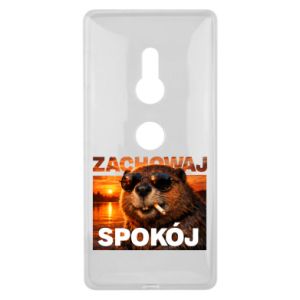 Etui na Sony XZ2 Zachowaj spokój bóbr - PrintSalon Etui na Sony XZ2 Zachowaj spokój bóbr