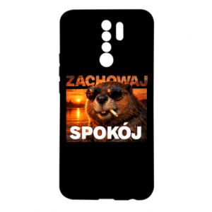 Etui na Xiaomi Redmi 9 Zachowaj spokój bóbr - PrintSalon Etui na Xiaomi Redmi 9 Zachowaj spokój bóbr
