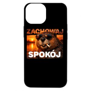 Etui na iPhone 13 Mini Zachowaj spokój bóbr - PrintSalon Etui na iPhone 13 Mini Zachowaj spokój bóbr