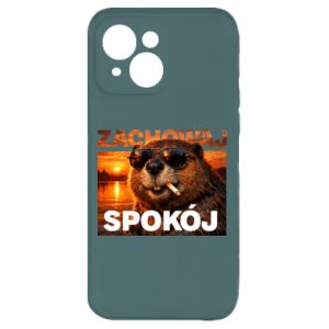 Etui na iPhone 15 Plus Zachowaj spokój bóbr - PrintSalon Etui na iPhone 15 Plus Zachowaj spokój bóbr