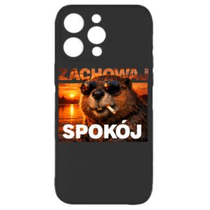 Etui na iPhone 16 Pro Zachowaj spokój bóbr - PrintSalon Etui na iPhone 16 Pro Zachowaj spokój bóbr