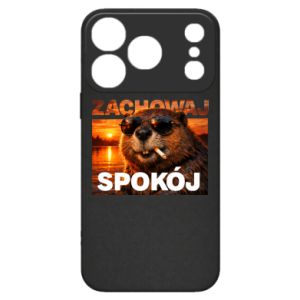 Etui na iPhone 17 Pro Zachowaj spokój bóbr - PrintSalon Etui na iPhone 17 Pro Zachowaj spokój bóbr