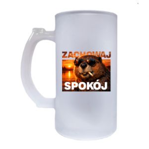 Kufel szroniony Zachowaj spokój bóbr - PrintSalon Kufel szroniony Zachowaj spokój bóbr