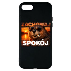 Etui na iPhone 7 Zachowaj spokój bóbr