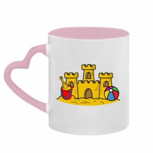 Kubki z uchwytem w kształcie serca dwukolorowe