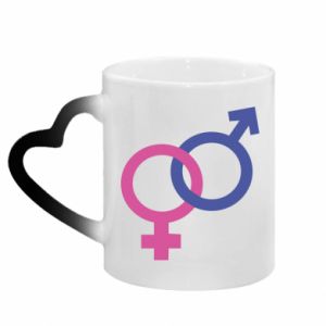 Kubki magiczne z uchwytem w kształcie serca